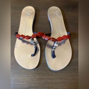 giuseppe zanotti sandals / fancy flip flop. Size 39.5.